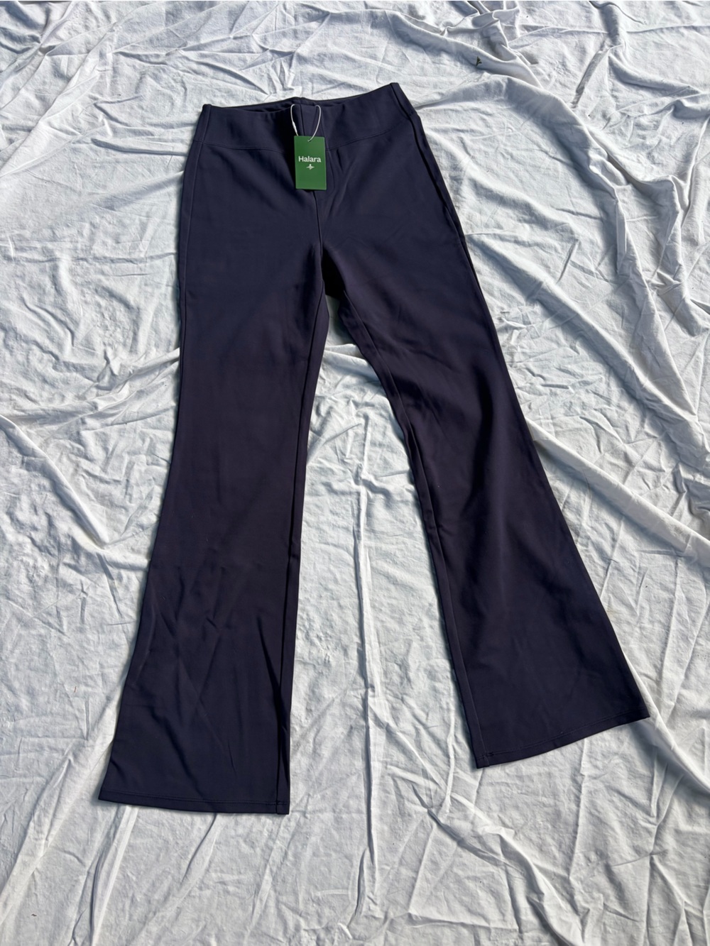 Halara Flex High Waisted Slight Flare Work Pants in Midnight Navy